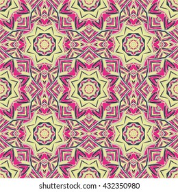Ethnic boho seamless pattern. Print. Repeating background. Cloth design, wallpaper.