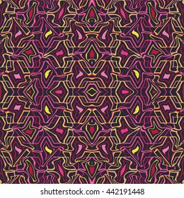 Ethnic boho seamless pattern. Print. Repeating background. Cloth design, wallpaper.