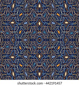 Ethnic boho seamless pattern. Print. Repeating background. Cloth design, wallpaper.