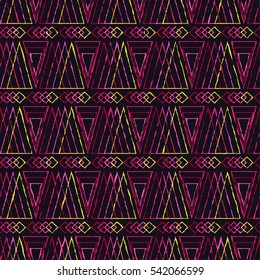 Ethnic boho seamless pattern. Print. Repeating background. Cloth design, wallpaper.