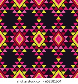 Ethnic boho seamless pattern. Retro motif. Vector illustration. Textile rapport.
