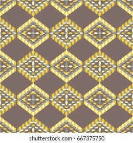 Ethnic boho seamless pattern. Retro motif. Vector illustration. Textile rapport.
