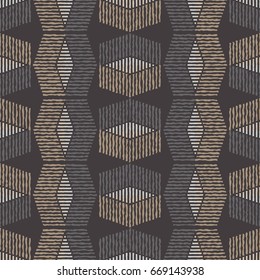 Ethnic boho seamless pattern. Retro motif. Vector illustration. Textile rapport.