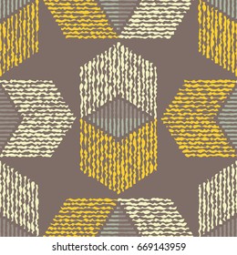 Ethnic boho seamless pattern. Retro motif. Vector illustration. Textile rapport.