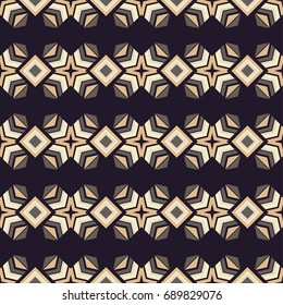 Ethnic boho seamless pattern. Retro motif. Textile rapport.