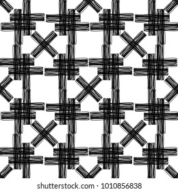 Ethnic boho seamless pattern. Scribble texture. Folk motif. Textile rapport.