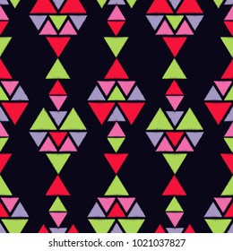 Ethnic boho seamless pattern. Scribble texture. Folk motif. Textile rapport.