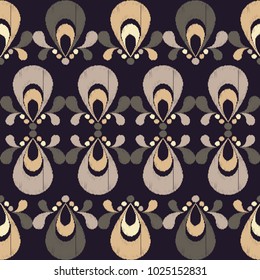 Ethnic boho seamless pattern. Scribble texture. Folk motif. Textile rapport.
