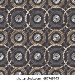 Ethnic boho seamless pattern. Scribble texture. Retro motif. Textile rapport.