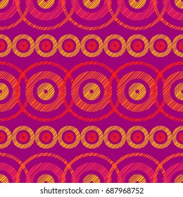 Ethnic boho seamless pattern. Scribble texture. Retro motif. Textile rapport.