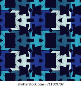 Ethnic boho seamless pattern. Scribble texture. Retro motif. Textile rapport.