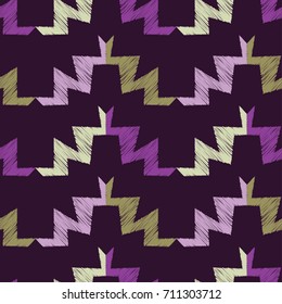 Ethnic boho seamless pattern. Scribble texture. Retro motif. Textile rapport.