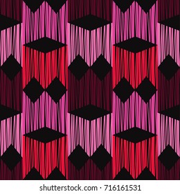 Ethnic boho seamless pattern. Scribble texture. Retro motif. Textile rapport.