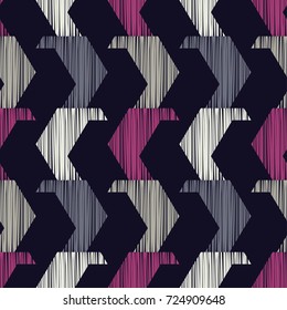 Ethnic boho seamless pattern. Scribble texture. Retro motif. Textile rapport.