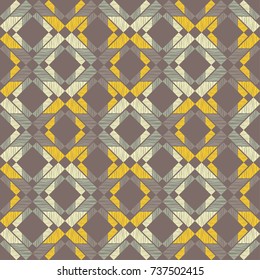 Ethnic boho seamless pattern. Scribble texture. Retro motif. Textile rapport.