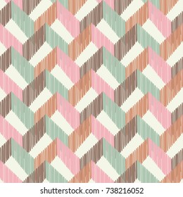 Ethnic boho seamless pattern. Scribble texture. Retro motif. Textile rapport.