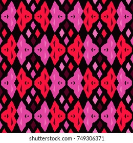 Ethnic boho seamless pattern. Scribble texture. Retro motif. Textile rapport.