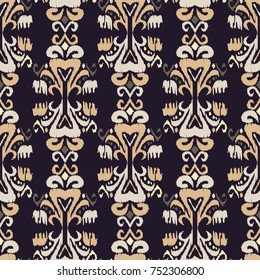 Ethnic boho seamless pattern. Scribble texture. Retro motif. Textile rapport.