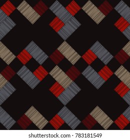 Ethnic boho seamless pattern. Scribble texture. Folk motif. Textile rapport.