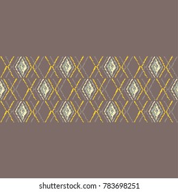 Ethnic boho seamless pattern. Scribble texture. Folk motif. Textile rapport.