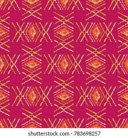 Ethnic boho seamless pattern. Scribble texture. Folk motif. Textile rapport.