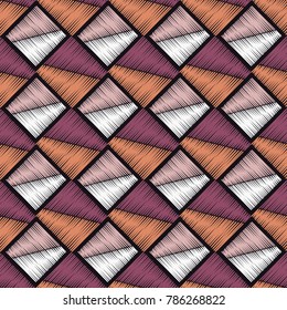 Ethnic boho seamless pattern. Scribble texture. Folk motif. Textile rapport.