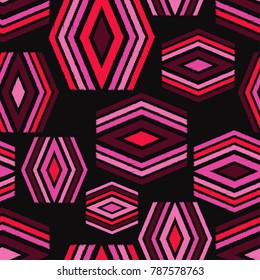 Ethnic boho seamless pattern. Scribble texture. Folk motif. Textile rapport.