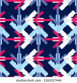 Ethnic boho seamless pattern. The shapes of the arrows with shading. Traditional ornament. Tribal pattern. Folk motif. Can be used for wallpaper, textile, invitation card, web page background.