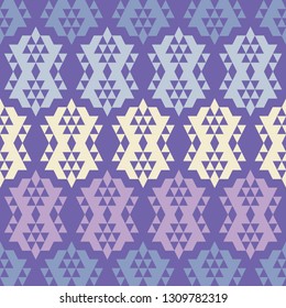 Ethnic boho seamless pattern. The shapes of the triangles. Traditional ornament. Tribal pattern. Folk motif. Can be used for wallpaper, textile, invitation card, wrapping, web page background.