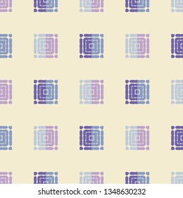 Ethnic boho seamless pattern. Shapes of dots and pixels. Patchwork texture. Weaving. Traditional ornament. Tribal pattern. Folk motif. Can be used for wallpaper, textile, invitation card, wrapping.