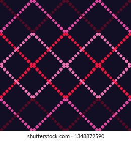 Ethnic boho seamless pattern. Shapes of dots and pixels. Patchwork texture. Weaving. Traditional ornament. Tribal pattern. Folk motif. Can be used for wallpaper, textile, invitation card, wrapping.