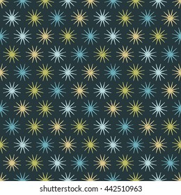 Ethnic boho seamless pattern with stars. Print. Repeating background. Cloth design, wallpaper.