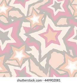 Ethnic boho seamless pattern with stars. Print. Repeating background. Cloth design, wallpaper.