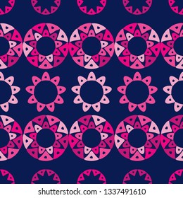 Ethnic boho seamless pattern. Ethnic sun. Patchwork texture. Weaving. Traditional ornament. Tribal pattern. Folk motif. Can be used for wallpaper, textile, invitation card, wrapping, web page.