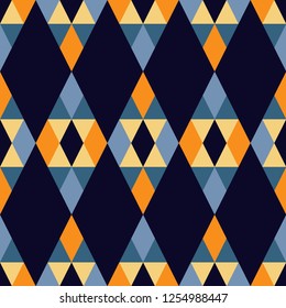 Ethnic boho seamless pattern. The texture of the triangles. Traditional ornament. Tribal pattern. Folk motif. Can be used for wallpaper, textile, invitation card, wrapping, web page background.