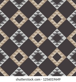 Ethnic boho seamless pattern. The texture of the triangles. Traditional ornament. Tribal pattern. Folk motif. Can be used for wallpaper, textile, invitation card, wrapping, web page background.