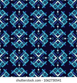 Ethnic boho seamless pattern. Traditional ornament. Geometric background. Folk motif. Textile rapport.