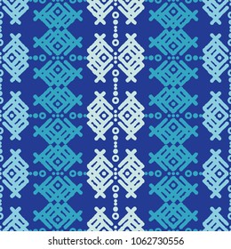 Ethnic boho seamless pattern. Traditional ornament. Geometric background. Folk motif. Textile rapport.