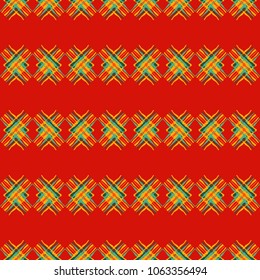Ethnic boho seamless pattern. Traditional ornament. Geometric background. Folk motif. Textile rapport.