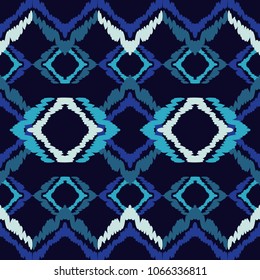 Ethnic boho seamless pattern. Traditional ornament. Geometric background. Folk motif. Textile rapport.