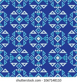 Ethnic boho seamless pattern. Traditional ornament. Geometric background. Tribal pattern. Folk motif. Textile rapport.