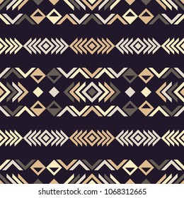 Ethnic boho seamless pattern. Traditional ornament. Geometric background. Tribal pattern. Folk motif. Textile rapport.