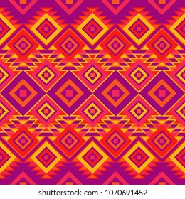 Ethnic boho seamless pattern. Traditional ornament. Geometric background. Tribal pattern. Folk motif. Textile rapport.