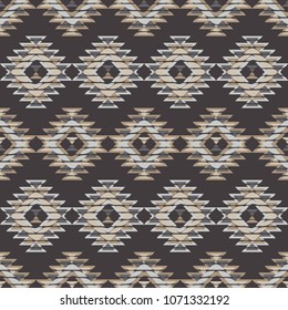 Ethnic boho seamless pattern. Traditional ornament. Geometric background. Tribal pattern. Folk motif. Textile rapport.