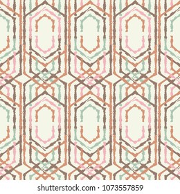 Ethnic boho seamless pattern. Traditional ornament. Geometric background. Folk motif. Textile rapport.