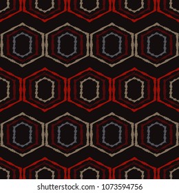 Ethnic boho seamless pattern. Traditional ornament. Geometric background. Folk motif. Textile rapport.