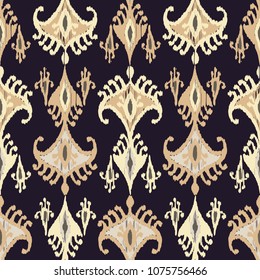 Ethnic boho seamless pattern. Traditional ornament. Geometric background. Folk motif. Textile rapport.