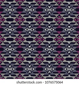 Ethnic boho seamless pattern. Traditional ornament. Geometric background. Tribal pattern. Folk motif. Textile rapport.