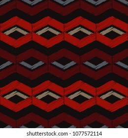 Ethnic boho seamless pattern. Traditional ornament. Geometric background. Tribal pattern. Folk motif. Textile rapport.