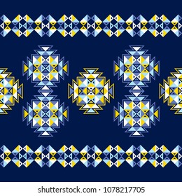 Ethnic boho seamless pattern. Traditional ornament. Geometric background. Tribal pattern. Folk motif. Textile rapport.
